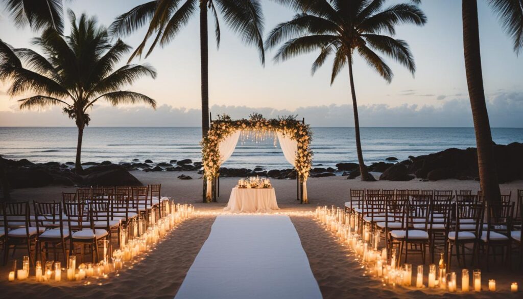 beachfront reception