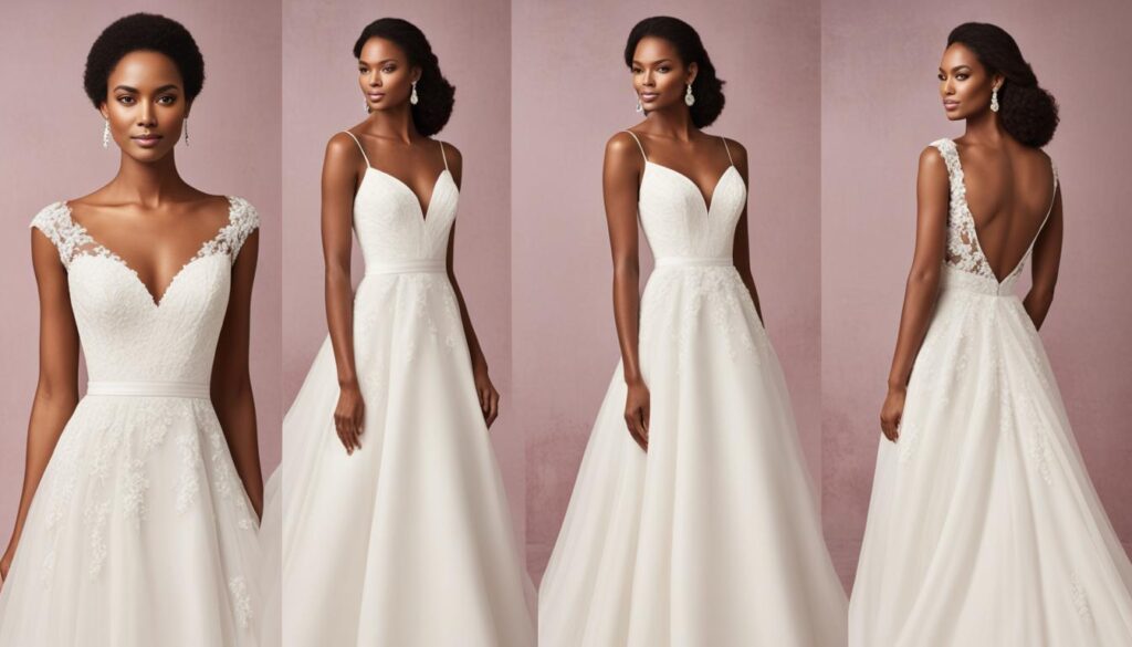 wedding dress for oval body shape