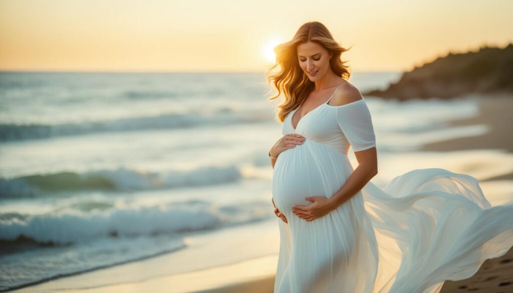 beach maternity photos