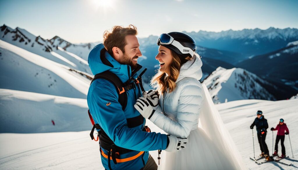 ski adventure wedding videographer